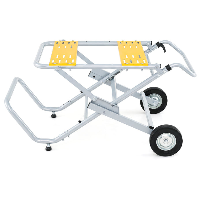 Rolling Foldable Heavy Duty Metal Base with 20cm Rubber Wheels-