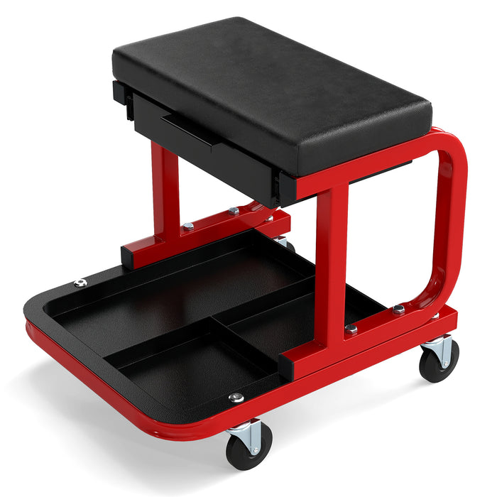 Rolling Creeper Seat with 185 kg Capacity and Universal Casters-