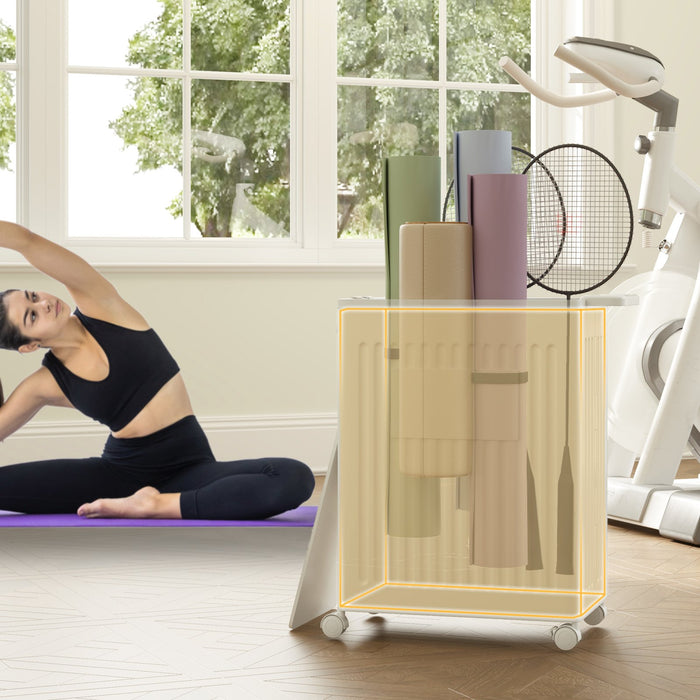 Rolling Yoga Mat Storage Basket Collapsible Laundry Hamper