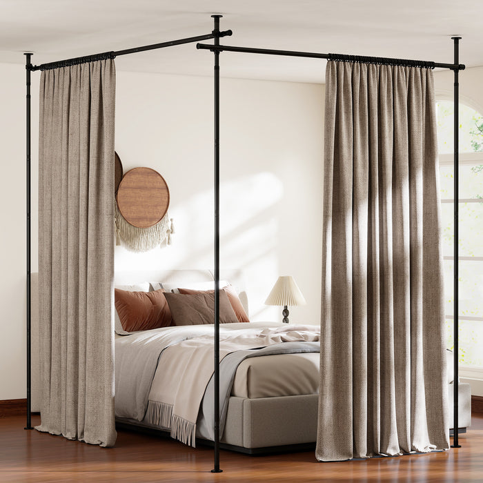 Room Divider Curtain Rod Adjustable Floor to Ceiling Tension Rod-