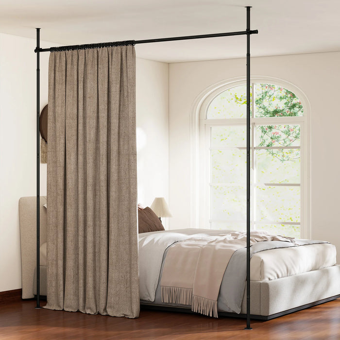 Room Divider Curtain Rod for Apartment No Drilling Required-