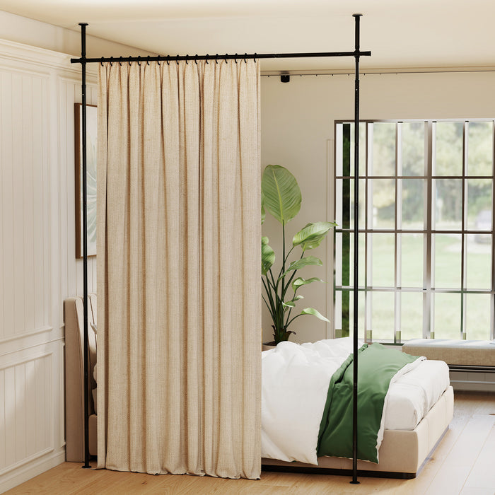Room Divider Curtain Rod for Apartment No Drilling Required-