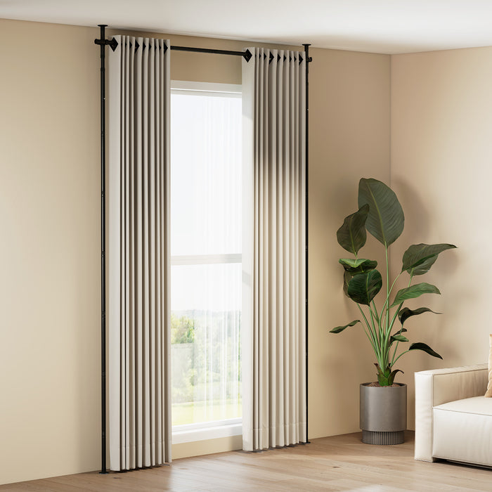 Room Divider Curtain Rod for Apartment No Drilling Required-