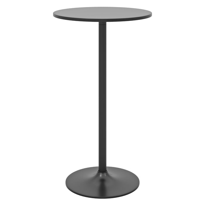 Round Bar Table with Adjustable Height and Metal Base Set of 1-