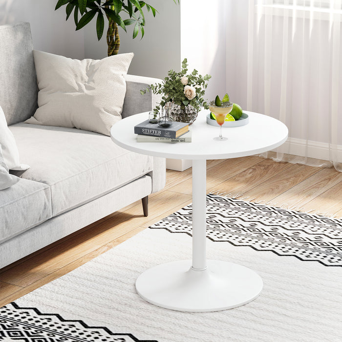 Round Bar Table with Adjustable Height and Metal Base Set of 1-