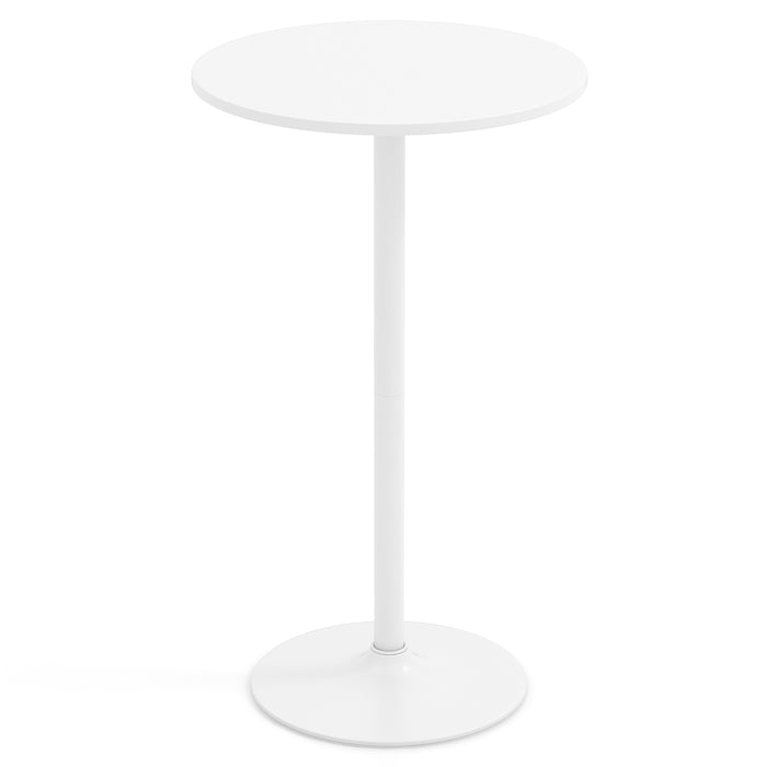 Round Bar Table with Adjustable Height and Metal Base Set of 1-