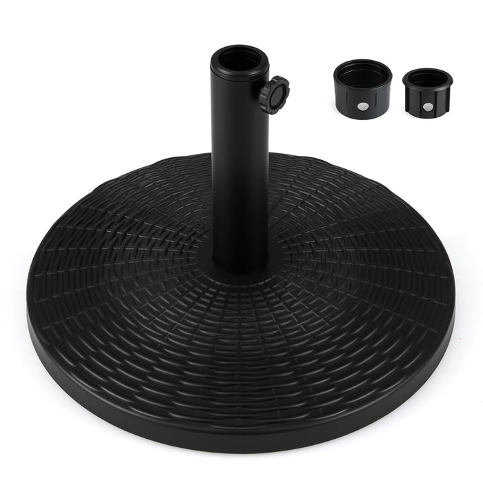 Round Patio Umbrella Base with Adjustable Knob for Yard