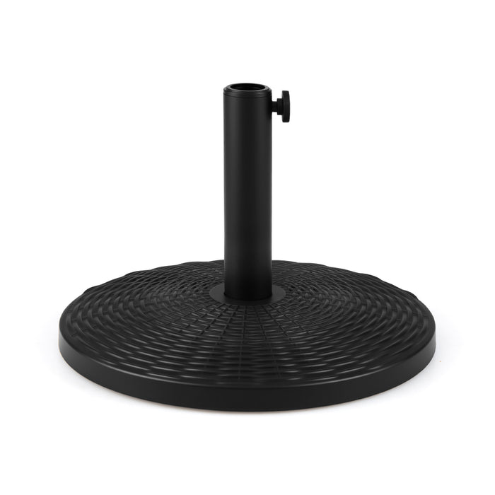 Round Patio Umbrella Base with Adjustable Knob for Yard