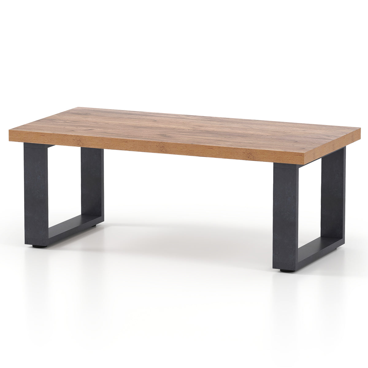 120cm Rustic Farmhouse Style Coffee Table with Thickened Tabletop-