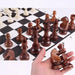 Wooden 32-Piece Chess Set — King 110mm with Leather Board, Gift for Teens & Adults