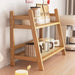 2-Tier Wicker-Look Coffee Station Organizer — Bamboo-Style Mug Holder for Countertop