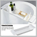 Expandable Bathtub Tray Caddy with Non-Slip Pads — Sturdy PA+PE Bath Tray (Grey, White, Black)