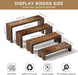 Stackable Wooden Tiered Riser Stands – Cupcake & Dessert Display (4 or 8pcs)