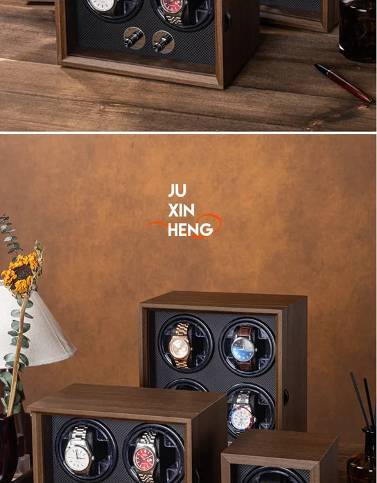 USB Motor Watch Winder Box for Automatic Watches — Rotating Display