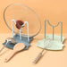 Countertop Pot Lid & Pan Organiser Rack – No-drill Kitchen Shelf with Utensil Holder