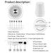 MBZ085 White Noise Machine for Babies — 28 Soothing Sounds, Colour Night Light, Rechargeable
