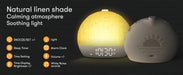 Wake-Up Sunrise Alarm Clock — 30 White-Noise Sounds, Dimmable RGB Night Light