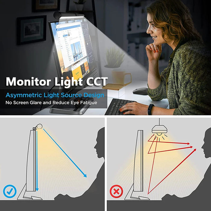 LED Monitor Light Bar — Eye‑Care Screen Lamp with Stepless Dimming for Work & Gaming
