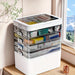 White Portable Medicine Storage Box — Heavy-Duty Plastic Organiser with Drawers & Doors (4/5/6 Floors)