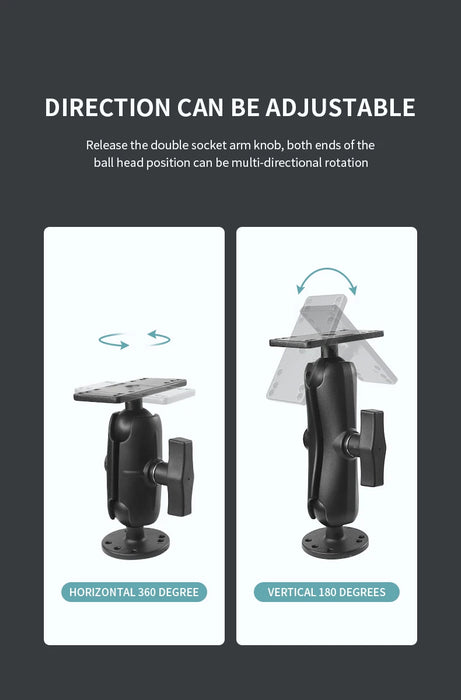 Aluminium Fishfinder Mount — 1.5in C‑Size Ball, Compatible with Garmin/Humminbird/Lowrance (for RAM mounts)