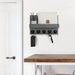 Wall-mounted Wooden Key and Mail Shelf with 5 Hooks