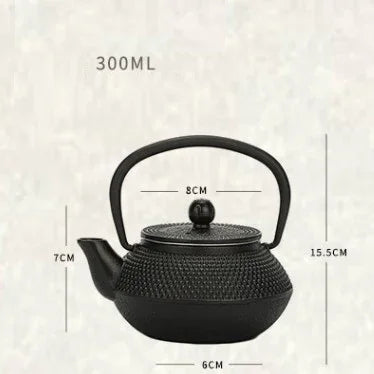 Japanese‑style Cast Iron Teapot with Stainless Steel Infuser — 300ml