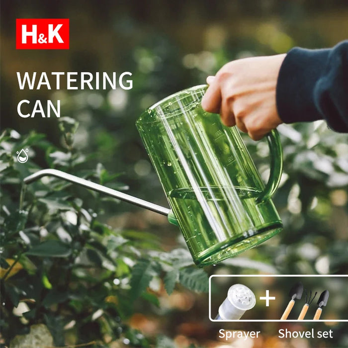 1 L / 1.5 L Long-Spout Watering Can with 3-Piece Shovel Set for Indoor & Outdoor Plants
