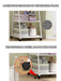 Floor-Mounted Folding Clothes Rack — Triangular Double-Rail Hanger