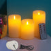 3pc USB Rechargeable Flameless LED Candles with Remote — Home, Wedding & Valentine Decor
