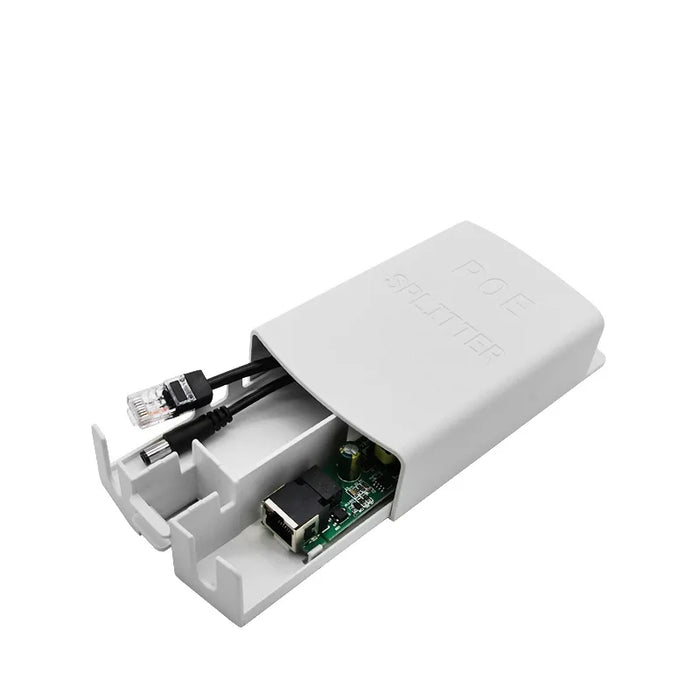 Waterproof Outdoor PoE Splitter 10/100Mbps — 48V to 12V (1.2A or 4A)