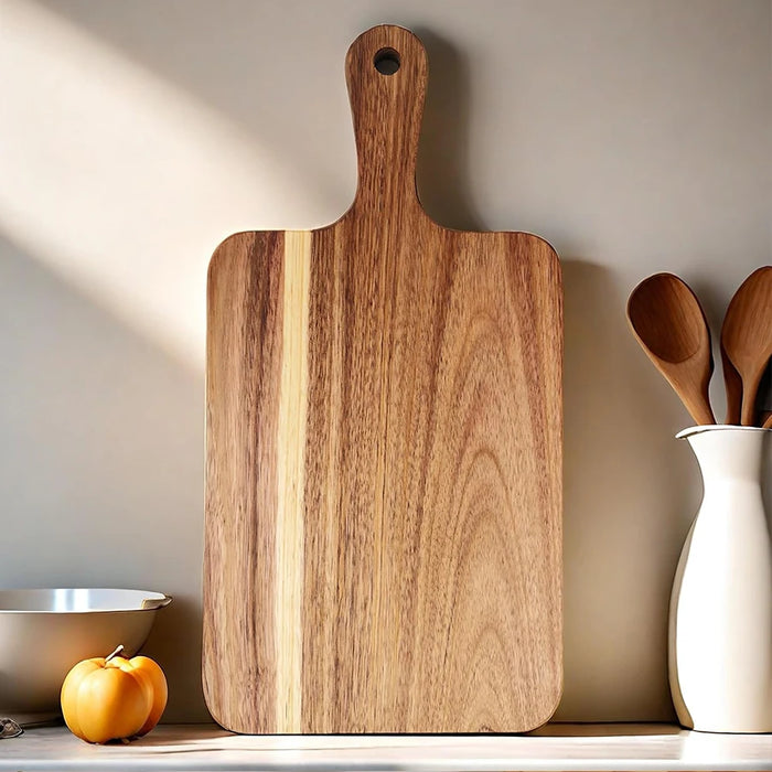Acacia Wood Cutting Board 16 x 12 in (approx 41 x 31 cm) — Hand‑Carved Charcuterie & Chopping Board