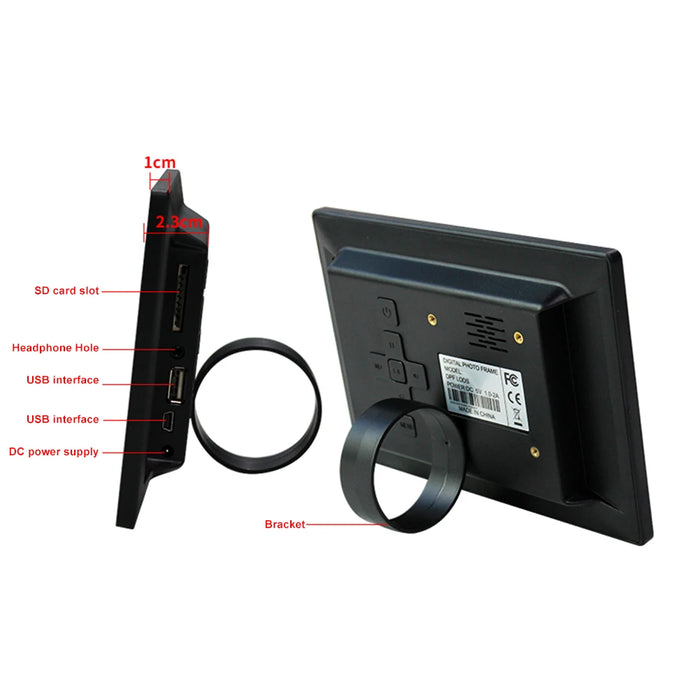 7-inch HD Digital Photo Frame — 800×480 LED Smart Photo Album with MP3/MP4 & Remote