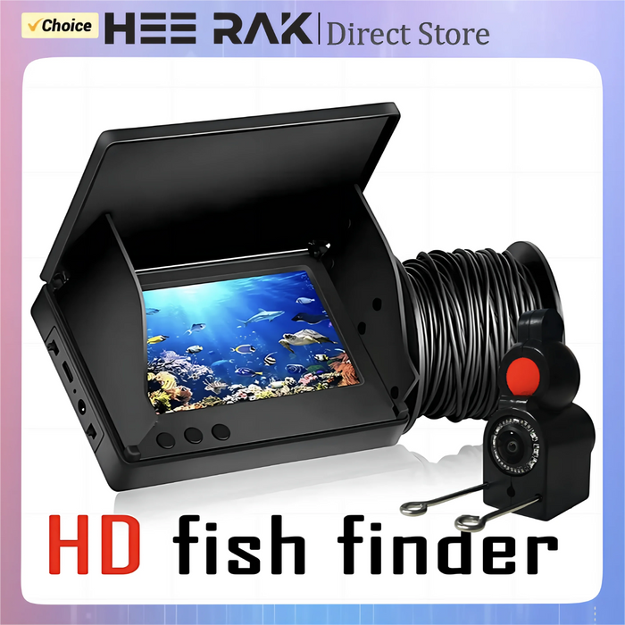 Portable 4.3-inch Fish Finder with 1080P Camera, 220° View & Night Vision