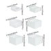 6‑piece Acrylic Buffet Risers — Stackable Hollow‑Bottom Displays for Cupcakes & Desserts
