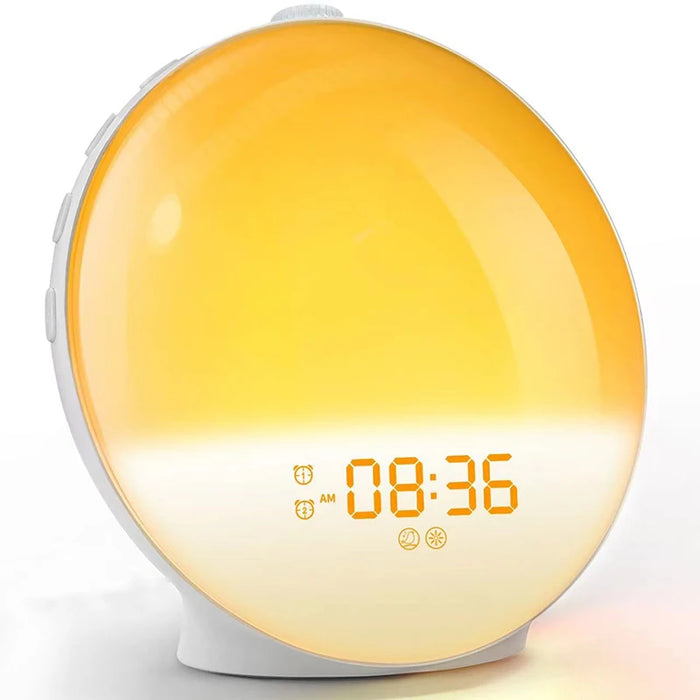 Wake Up Light Alarm Clock — Sunrise/Sunset Simulation, FM Radio & Night Light