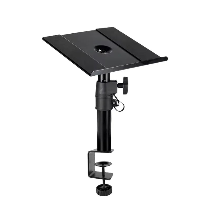 Studio‑Grade Clamp Mount Speaker Stand — Height Adjustable Desktop Platform for Monitors
