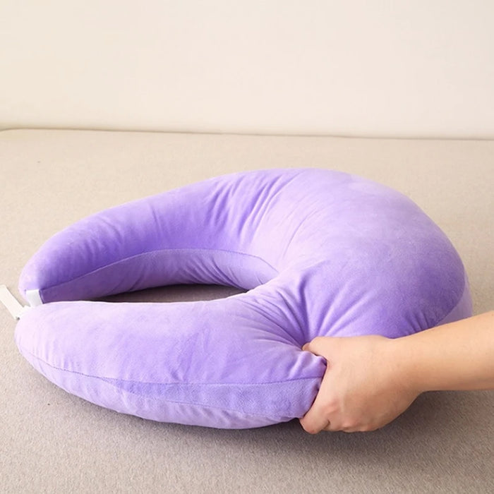 U‑Shape Reading & Gaming Cushion — Crochet Tatting Arm Support for TV, Desk & Travel
