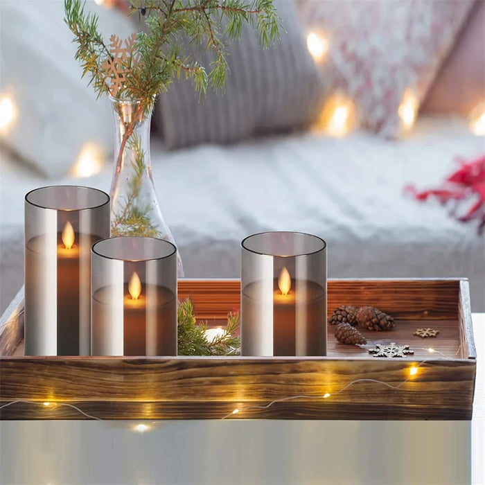 3-piece LED Flameless Candles with Remote Control for Weddings, Parties & Home Decor