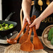 4-piece Wooden Kitchen Utensil Set — Shovel, Scoop, Spatula & Spoon