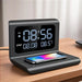 15W Qi Wireless Charger Stand with Alarm Clock & Thermometer (USB-C)