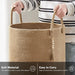 Large Tall Foldable Woven Storage Basket — Cotton-Rope Laundry Hamper