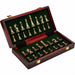 High-end 30cm Antique Bronze Chess Set — Foldable Solid Wood Box & Weighted Alloy Pieces