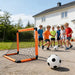 Kids Foldable Portable Football Goal with Ball & Pump — Outdoor Practice and Play