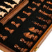 15" x 15" Folding Walnut Chess Set with Solid Wooden Pieces