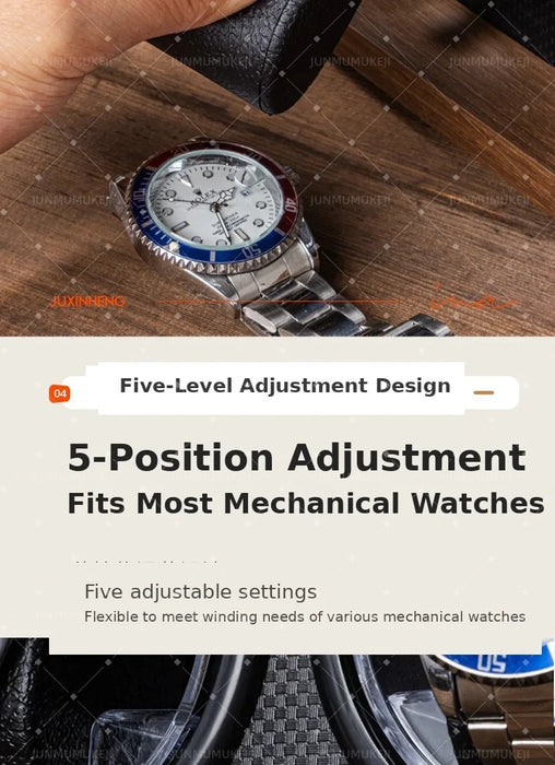 USB Motor Watch Winder Box for Automatic Watches — Rotating Display