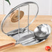 Stainless Steel Pot Lid & Utensil Holder – Multi-Functional Kitchen Rack, Silver