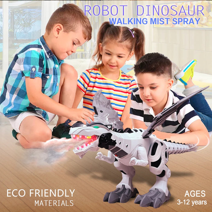 Large Size 47cm - Electronic Walking Dinosaur Toy with Roaring and Flashing Lights - Ideal Educational Game Machine Present for Kids