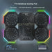 Gaming Laptop Cooler Pad — Six Fans, 15.6in Adjustable Stand with RGB & 2 USB Ports