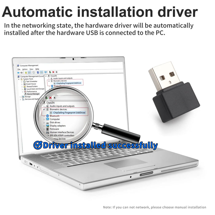 Mini USB Fingerprint Reader — USB Fingerprint Scanner for Windows Hello (Windows 10 & 11)