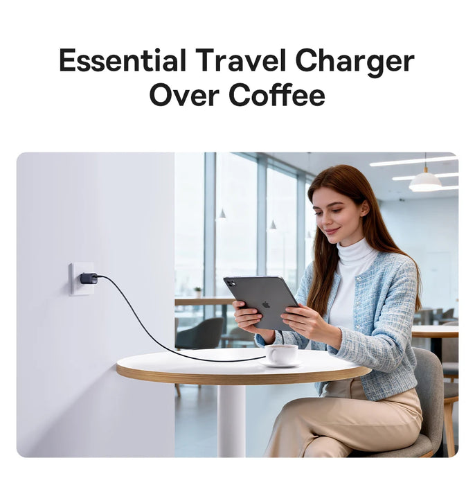30W GaN USB‑C PD Fast Charger — Works with iPhone 12–17 & USB‑C Devices (EU Plug)